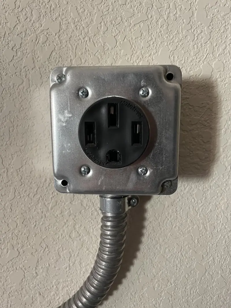 NEMA 14-50 outlet installed for Smart Home Electrical in Lincoln City
